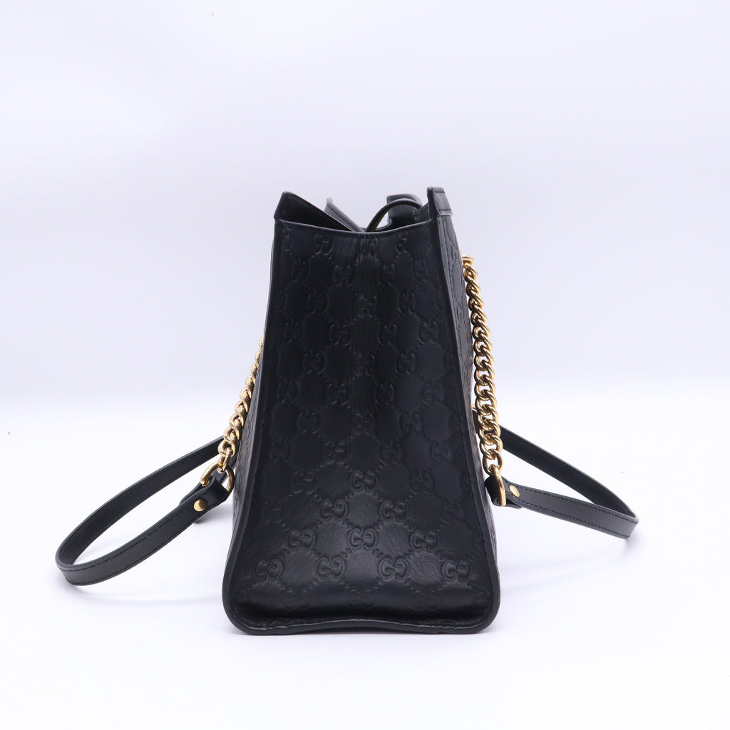 Padlock Chain Tote Guccissima Leather Medium Twins B21350
