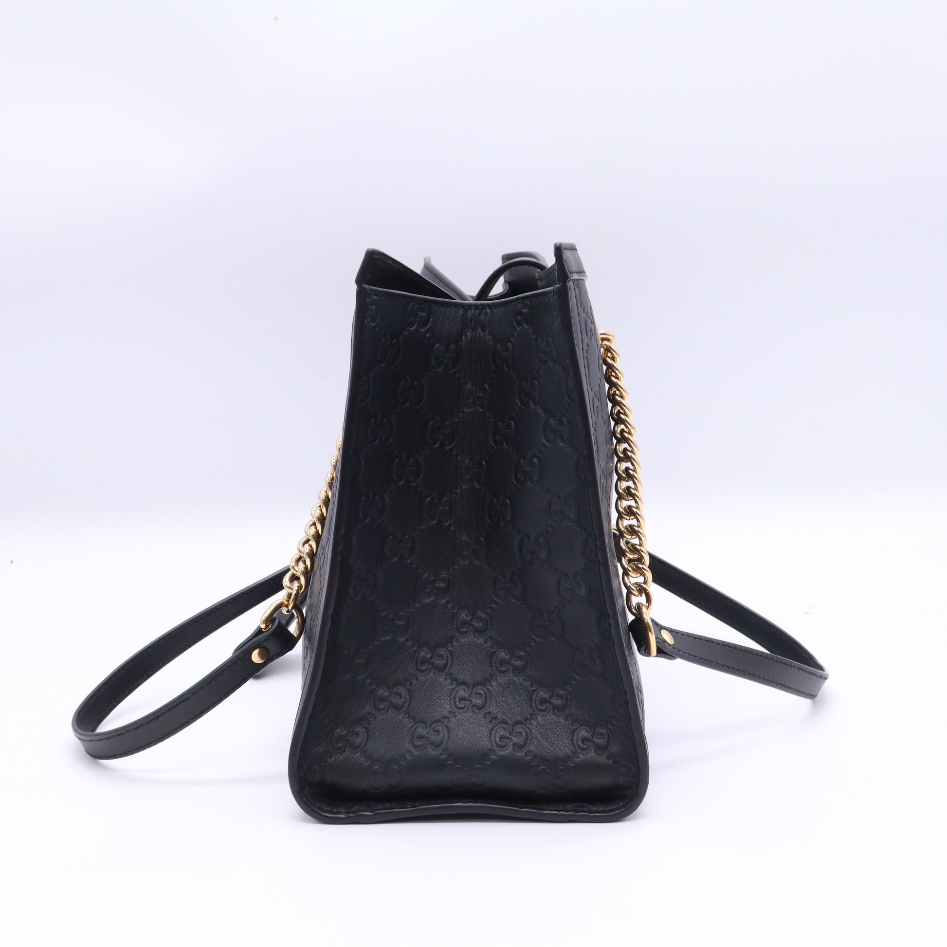 Padlock Chain Tote Guccissima Leather Medium Twins B21350