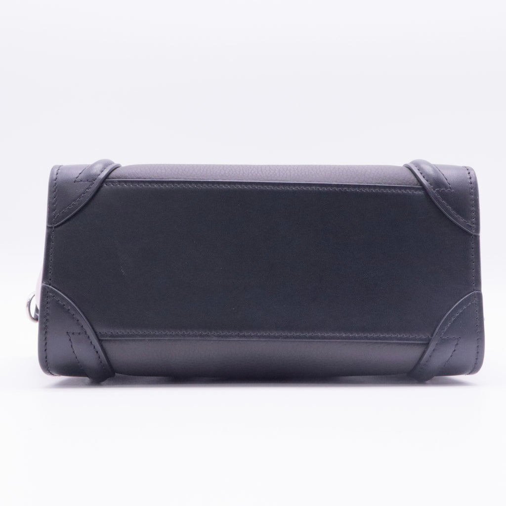 Smooth Drummed Calfskin Tri-color Nano Luggage twins