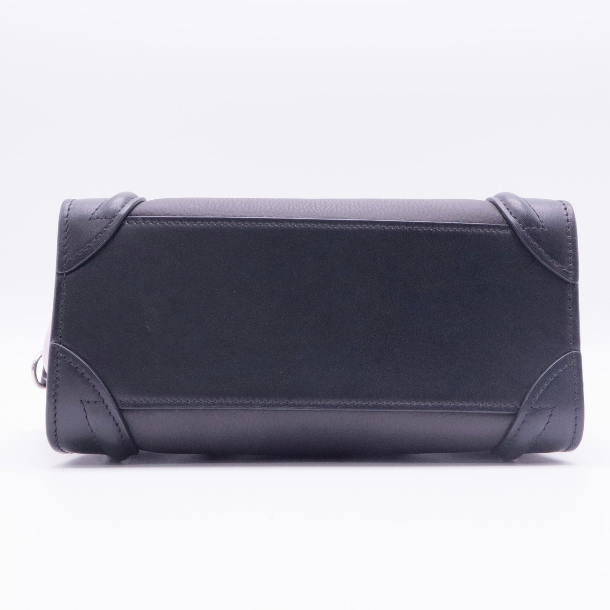 Smooth Drummed Calfskin Tri-color Nano Luggage twins
