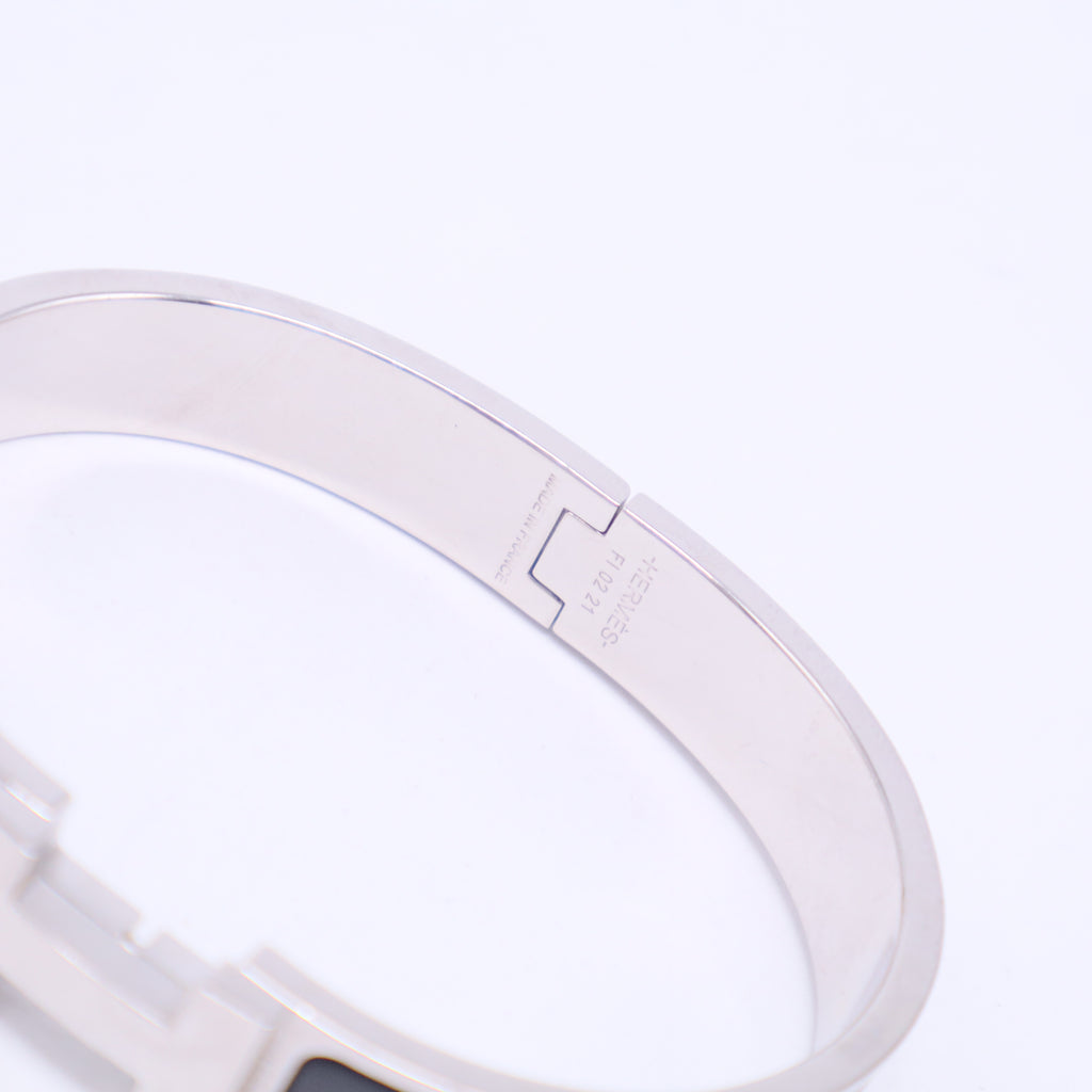 Black & Silver Thin Clic Clac Bracelet W20539