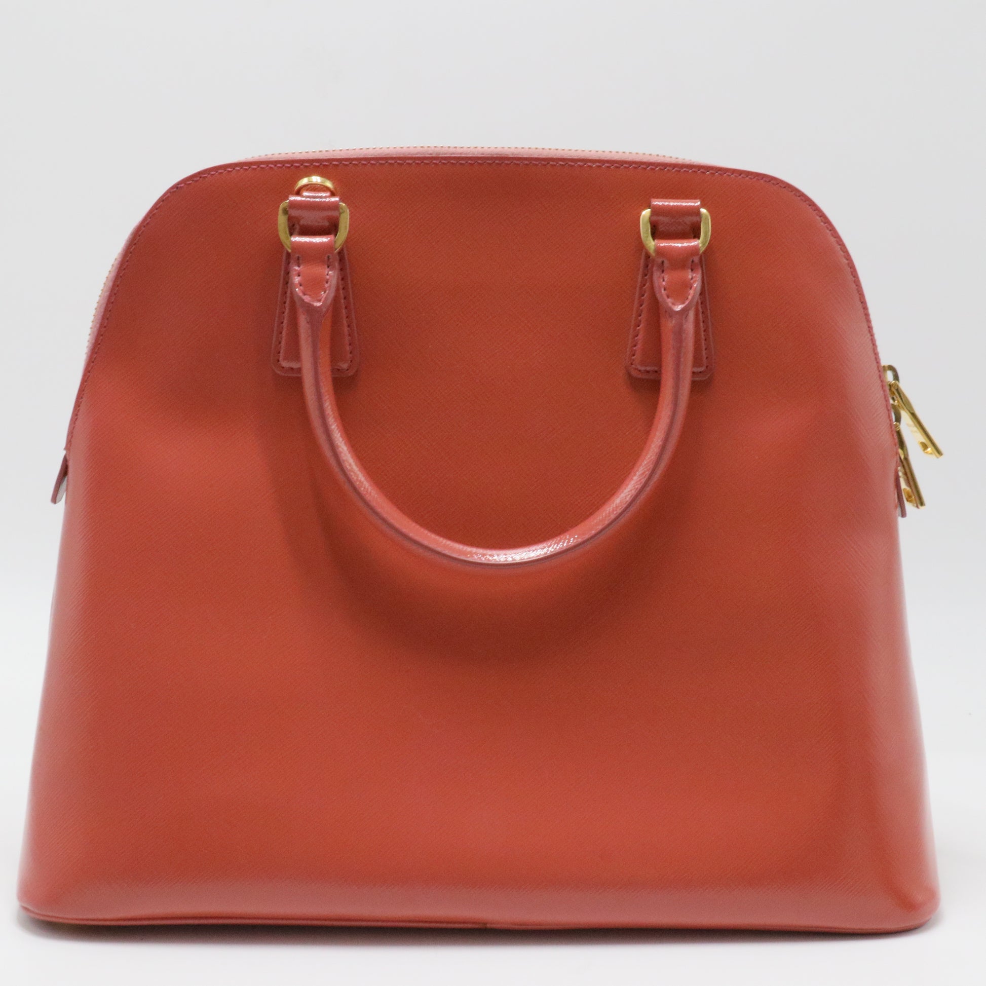 Zip Around Convertible Dome Satchel Vernice Saffiano Leather North South