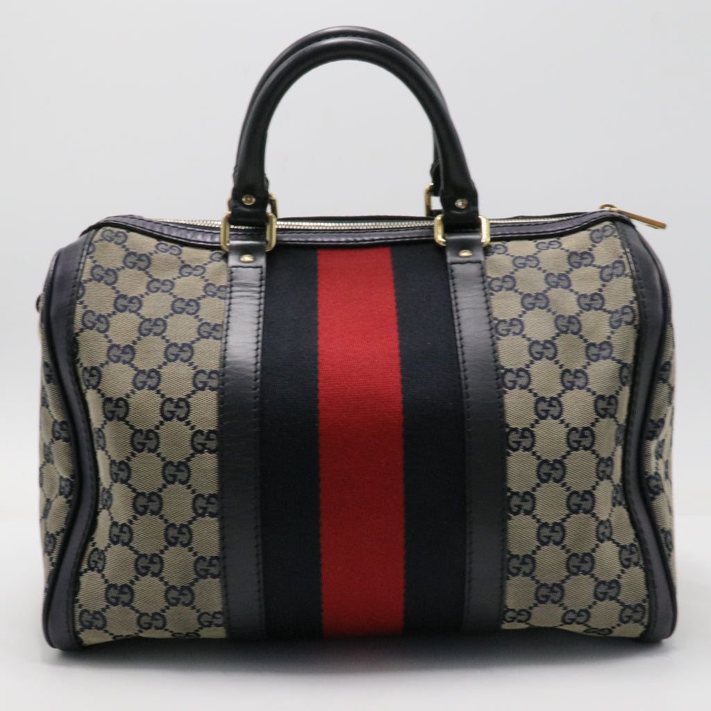 Vintage Web Boston Bag GG Canvas Medium