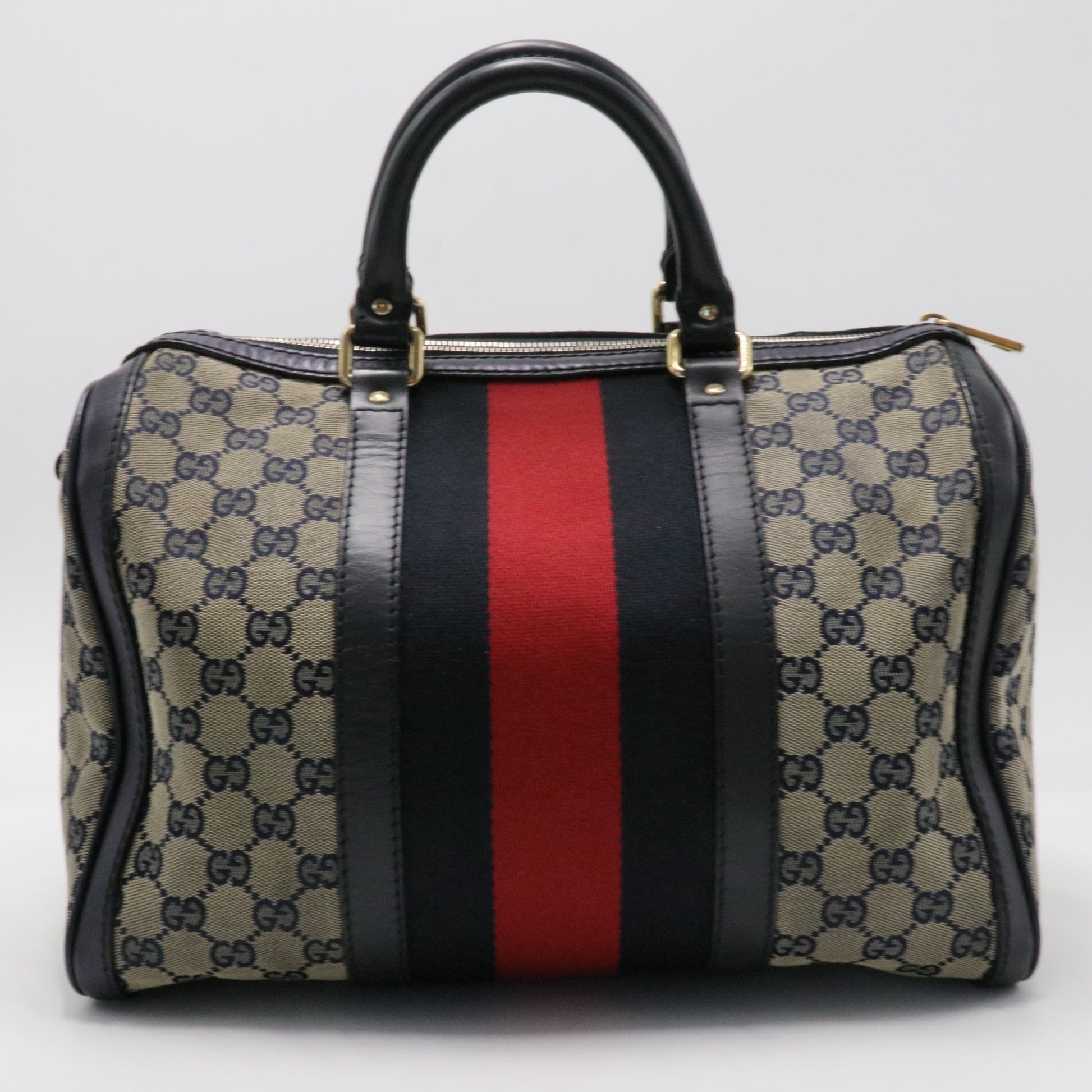 Vintage Web Boston Bag GG Canvas Medium