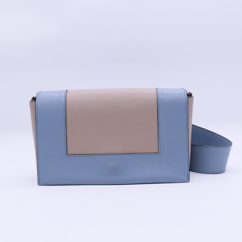 Celine Frame Shoulder Bag beige mix gray blue B21521