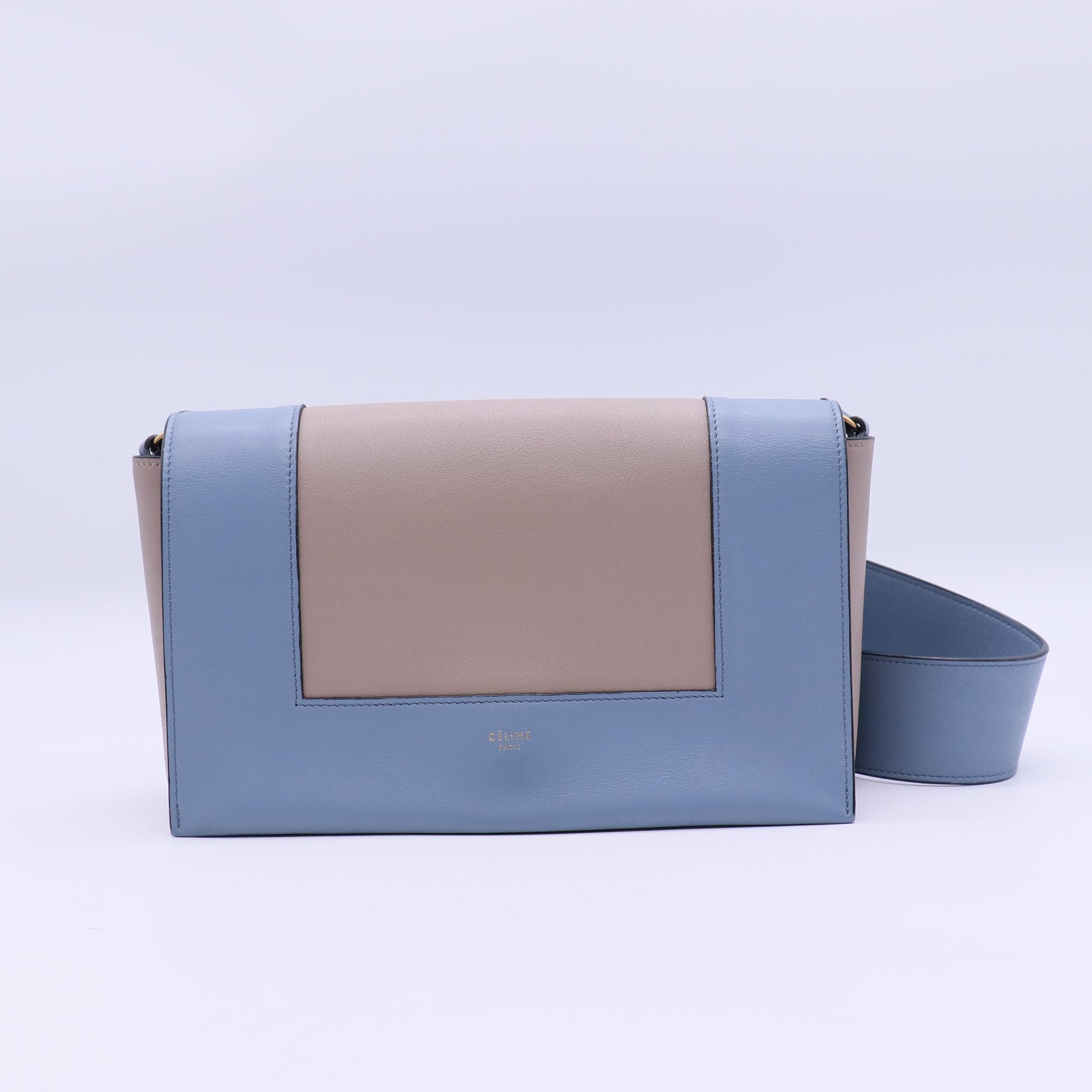 Celine Frame Shoulder Bag beige mix gray blue B21521