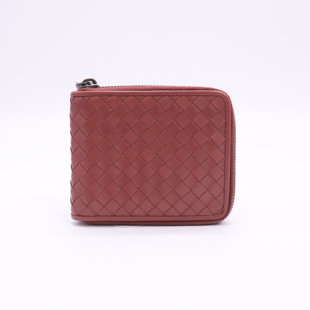 Bottega Veneta Nappa Intrecciato Square Zip Around Wallet W23426