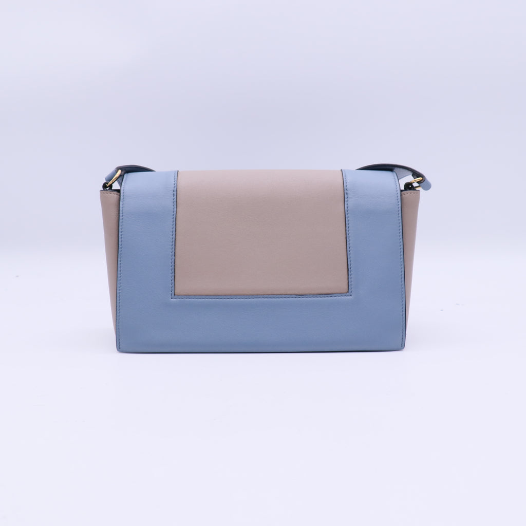 Celine Frame Shoulder Bag beige mix gray blue B21521
