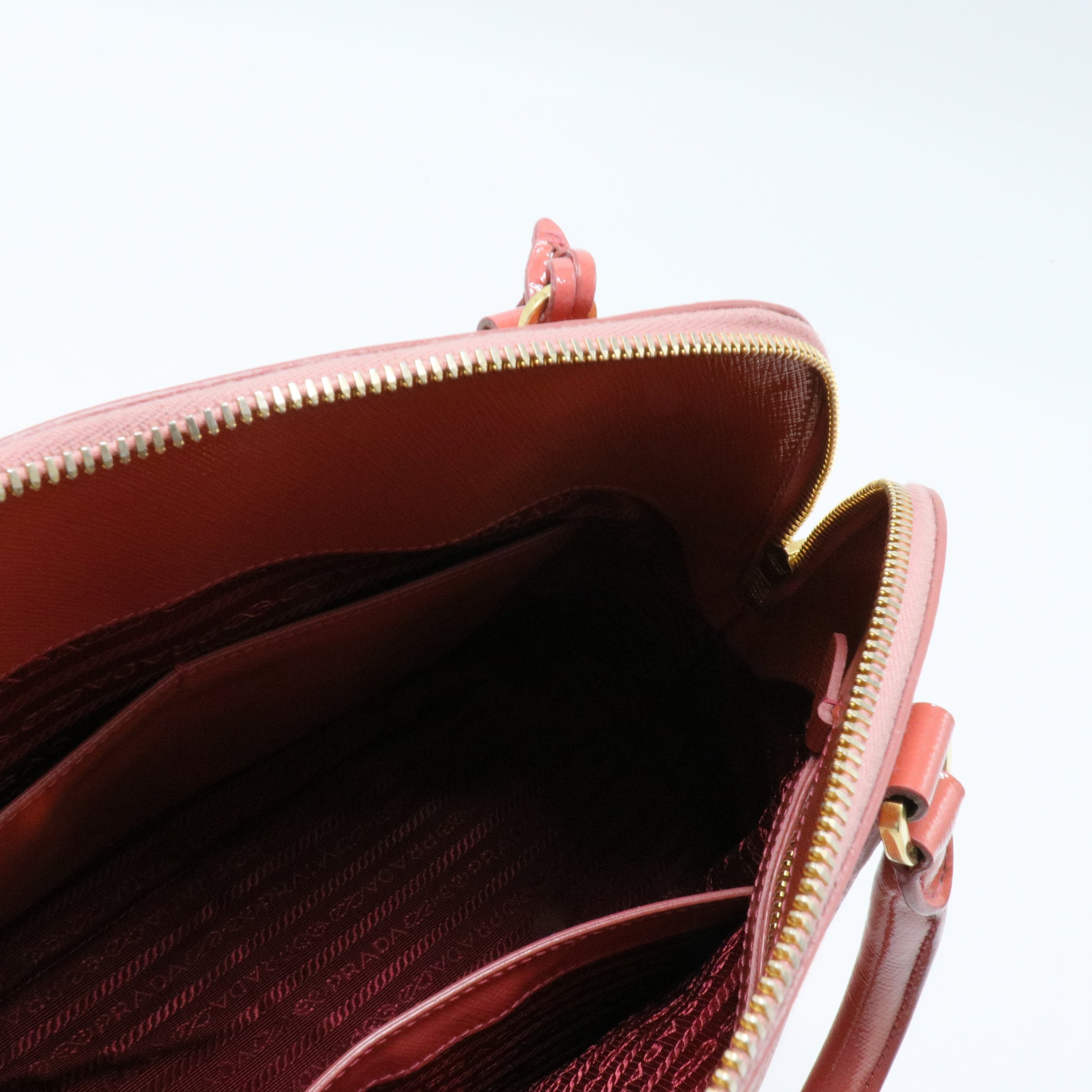 Zip Around Convertible Dome Satchel Vernice Saffiano Leather North South