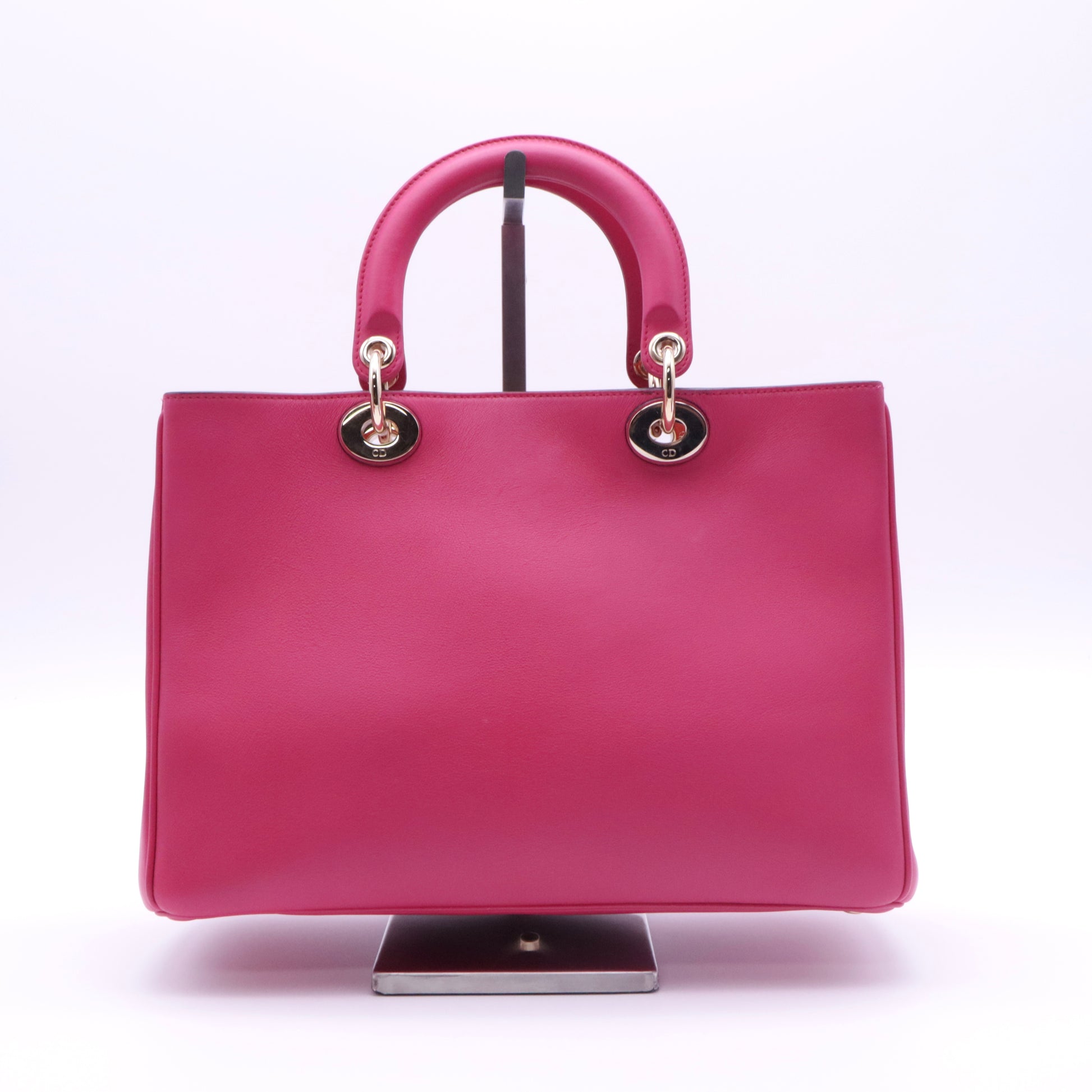 Smooth Calfskin Medium Diorissimo Tote Fuchsia twins