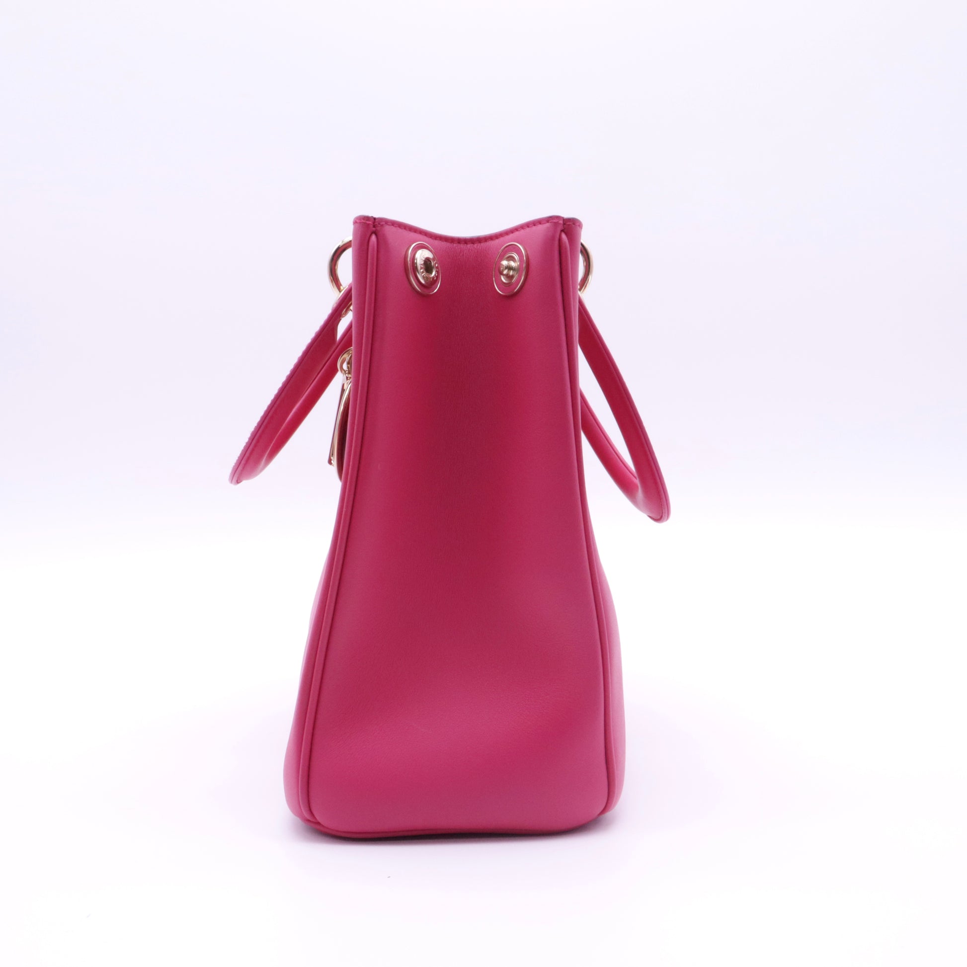 Smooth Calfskin Medium Diorissimo Tote Fuchsia twins