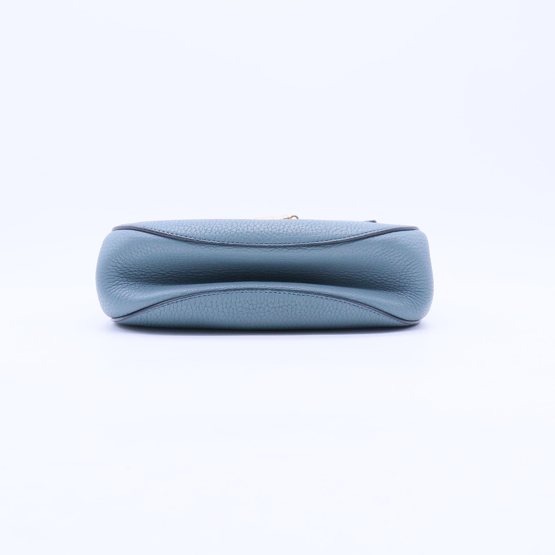 Light Blue Pebbled Leather Mini Drew Bag B21464