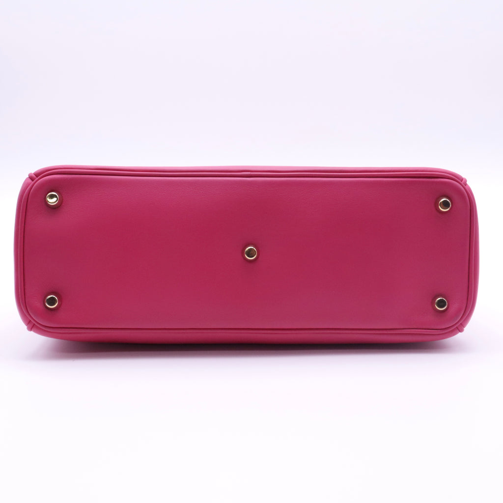 Smooth Calfskin Medium Diorissimo Tote Fuchsia twins