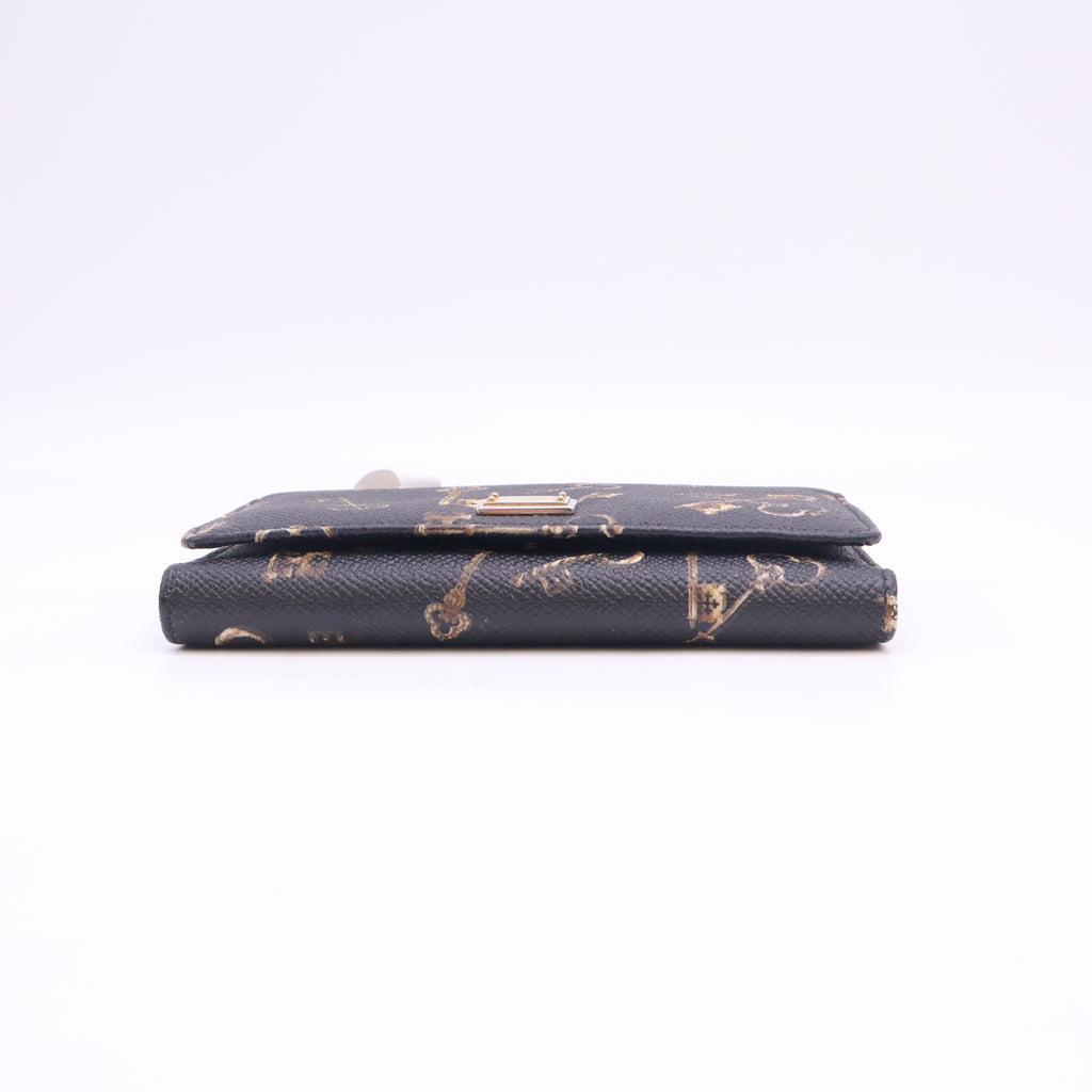 Dauphine Print Mini Miss Sicily Chain Phone Case Wallet Brown Black B24488