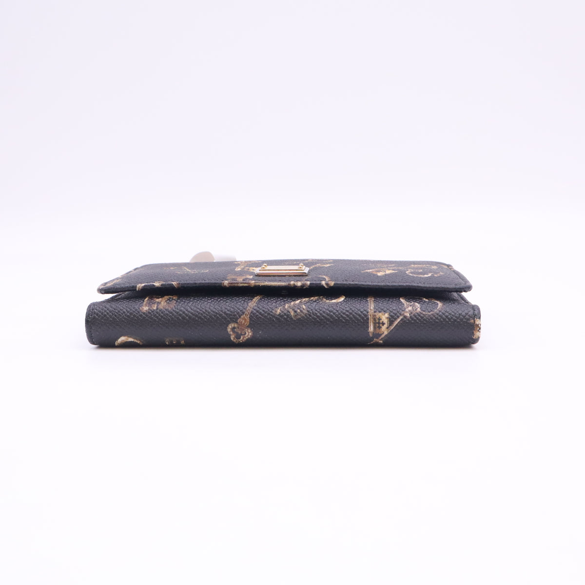 Dauphine Print Mini Miss Sicily Chain Phone Case Wallet Brown Black B24488