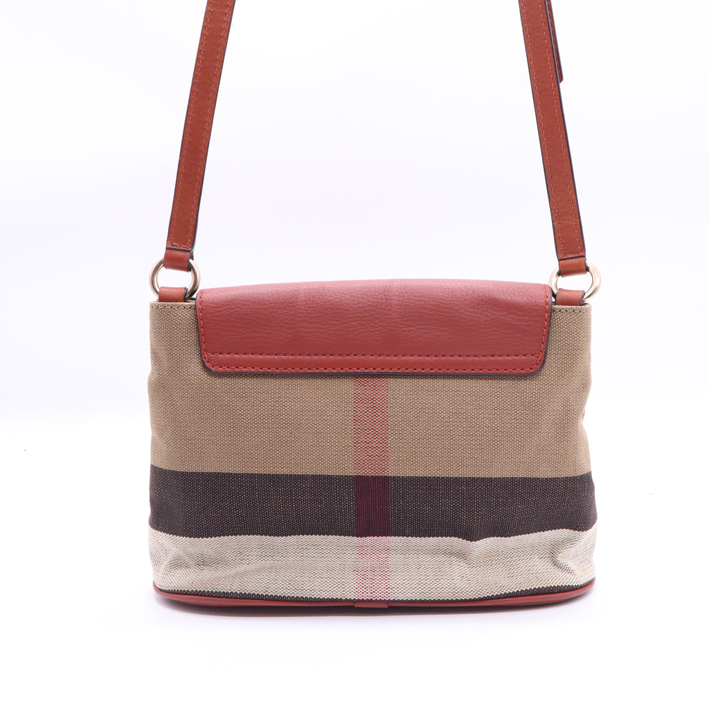 Gowan Crossbody Bag House Check Canvas with Leather Small Twins B21609