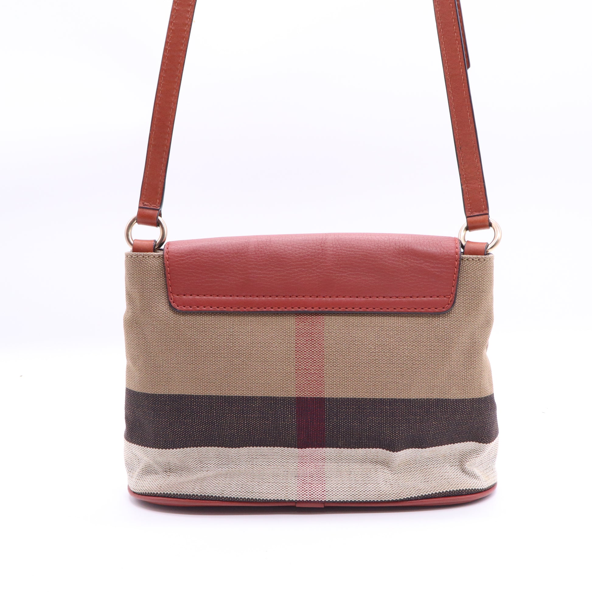 Gowan Crossbody Bag House Check Canvas with Leather Small Twins B21609