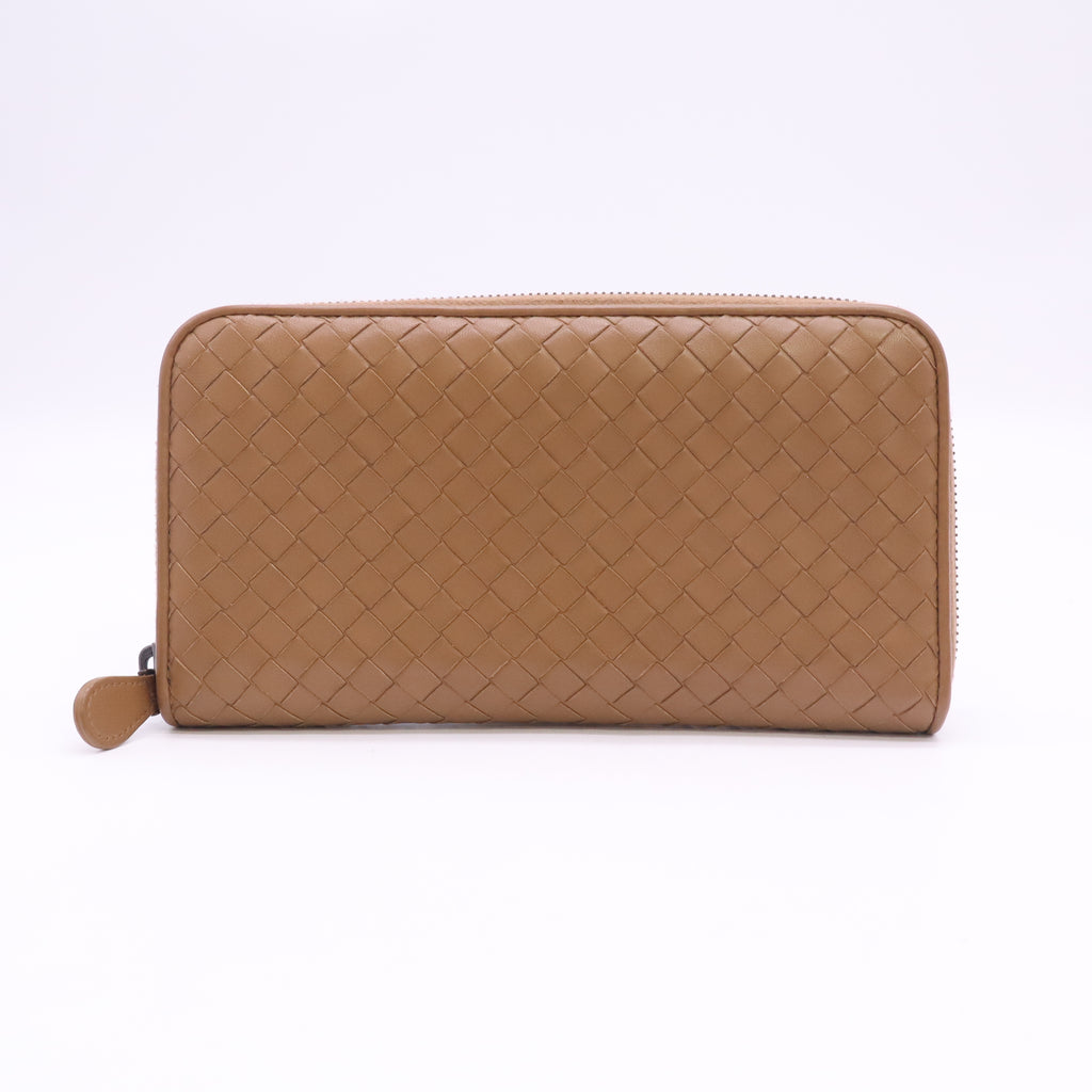 Nappa Intrecciato Zip Around Wallet W23345