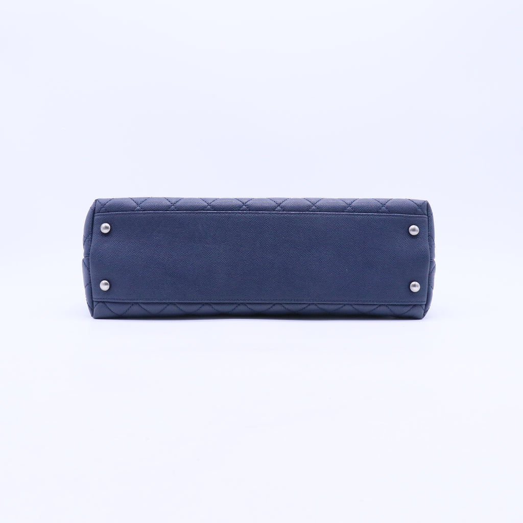 Coco Top Handle Bag Quilted Caviar Medium B21461