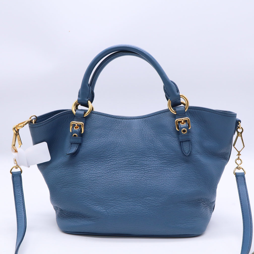Madras Convertible Tote Leather Medium B21550