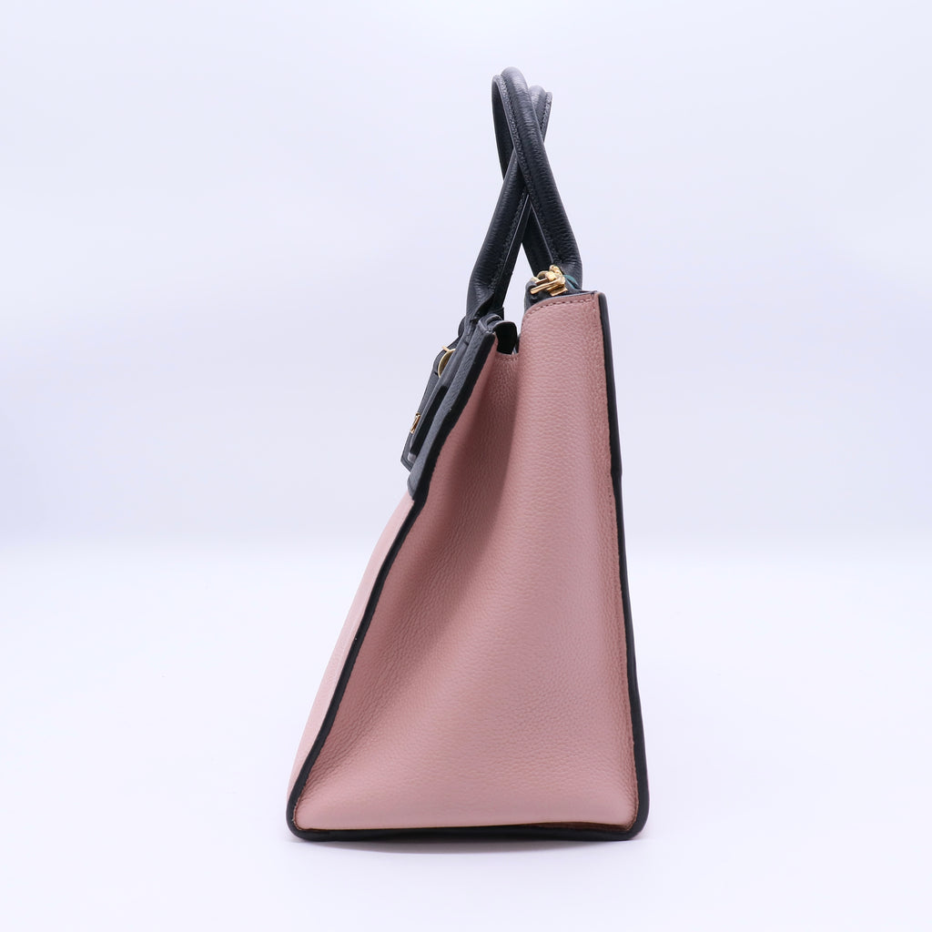 Louis Vuitton Pink/Black Pebbled Leather City Steamer MM Bag Twins LDJ3289