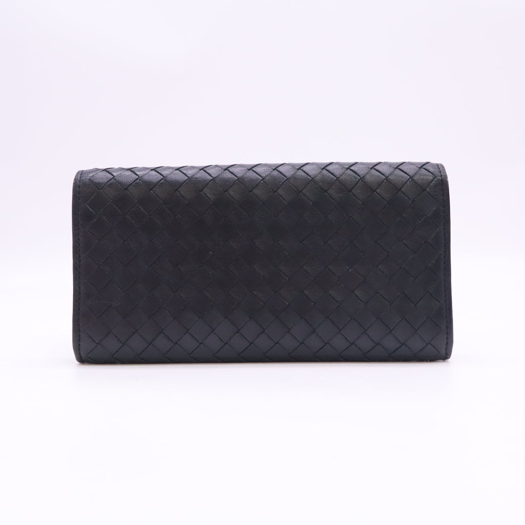 Bottega Veneta Intrecciato Long Flap Wallet W23347