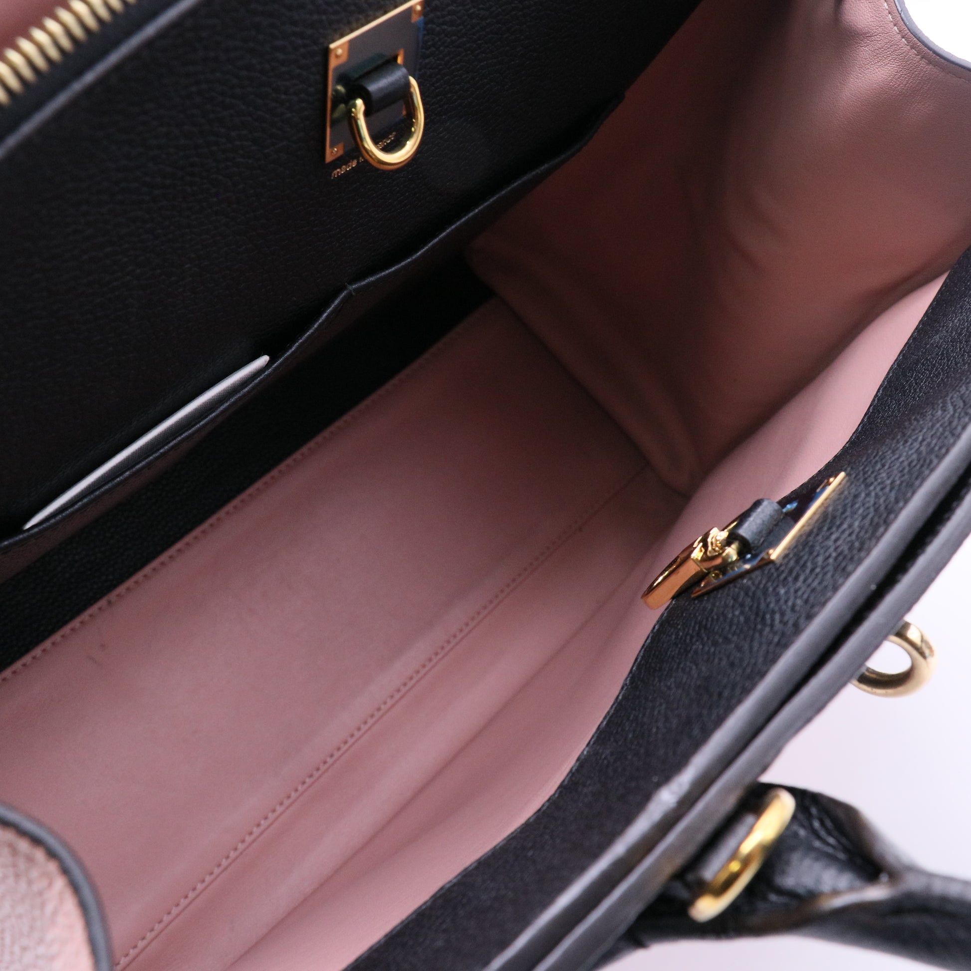 Louis Vuitton Pink/Black Pebbled Leather City Steamer MM Bag Twins LDJ3289