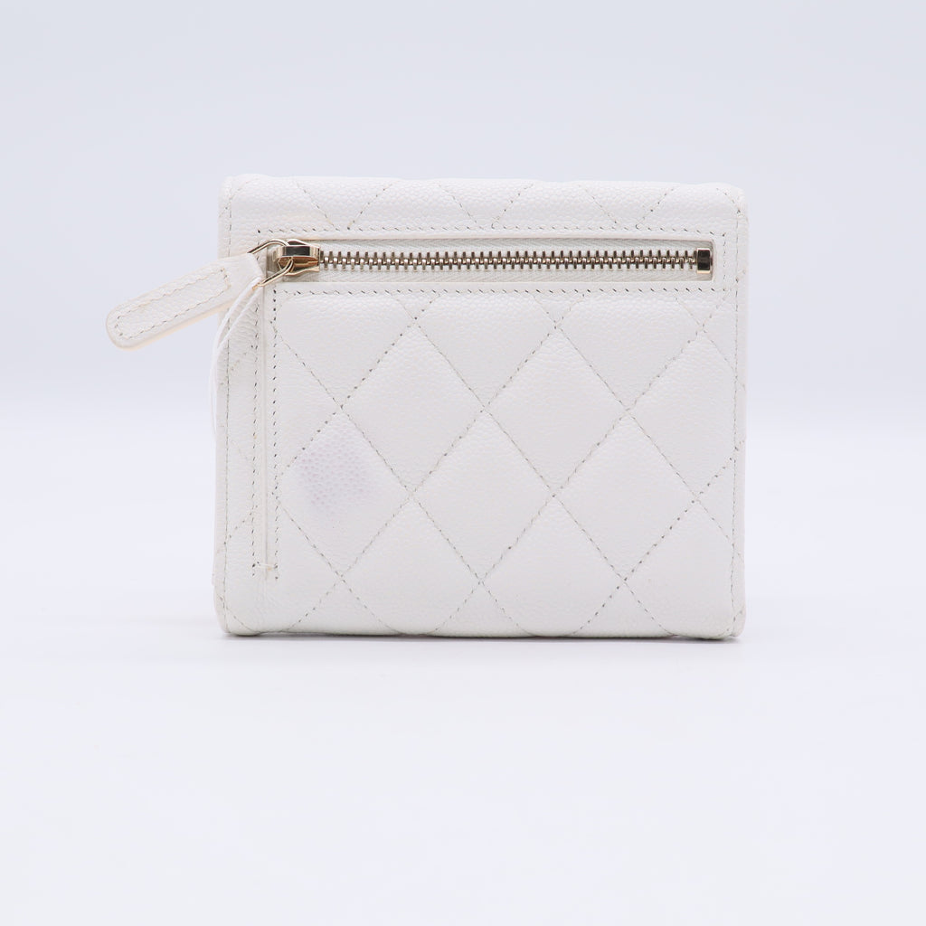 Matelasse Caviar Skin Compact Wallet Twins LDJ3314