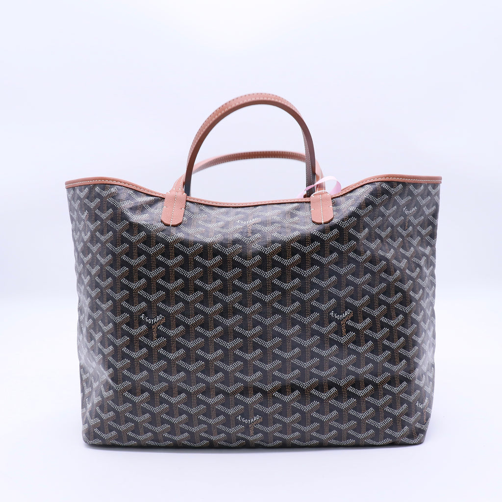 Goyard Black Chevron Print Coated Canvas St. Louis PM Tote Bag Twins LDJ3310
