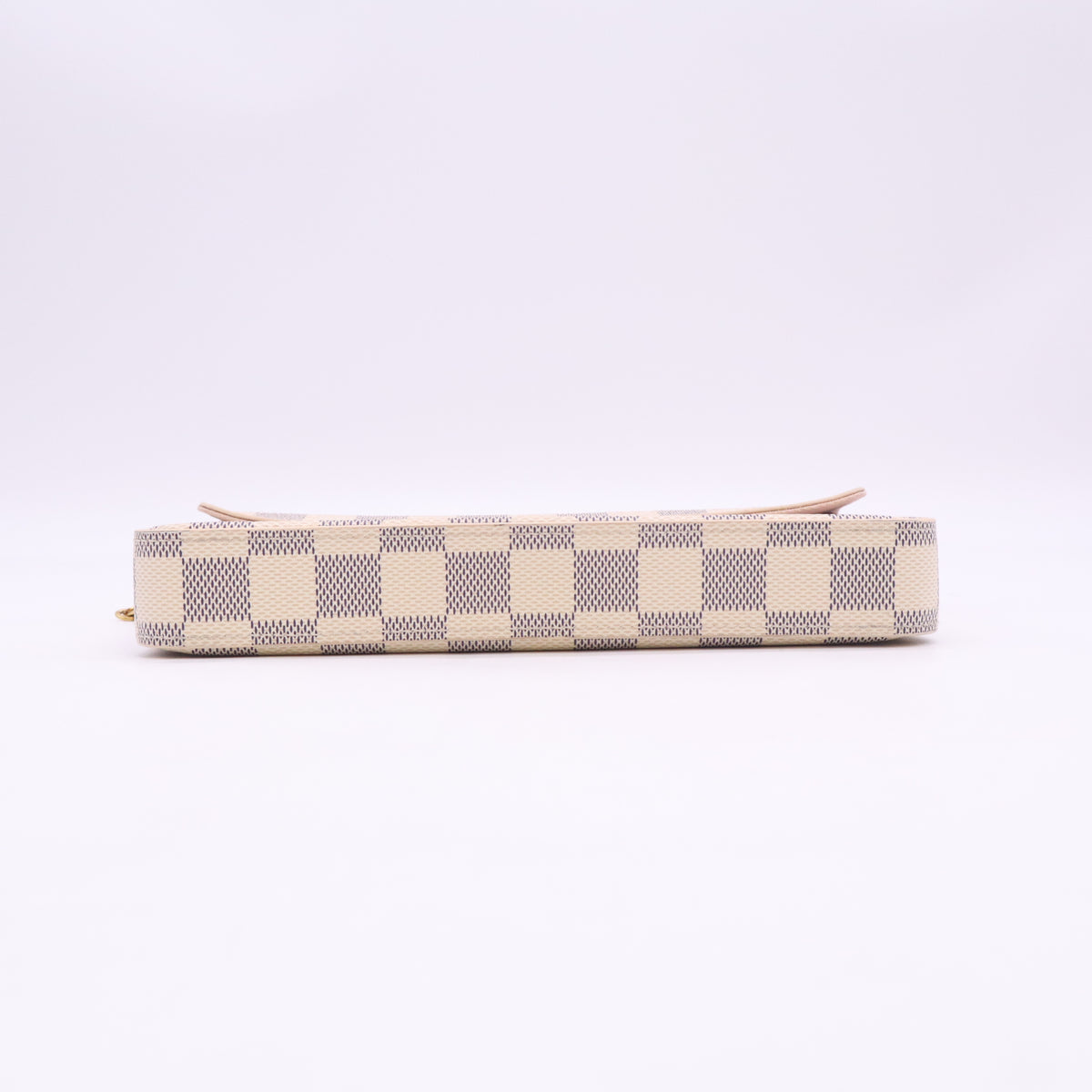 Damier Azur Pochette Felicie Chain Wallet Rose Ballerine B24421