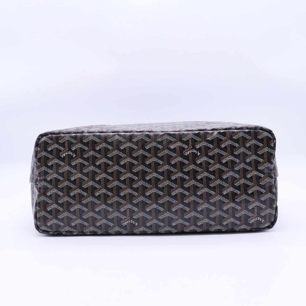 Goyard Black Chevron Print Coated Canvas St. Louis PM Tote Bag Twins LDJ3310