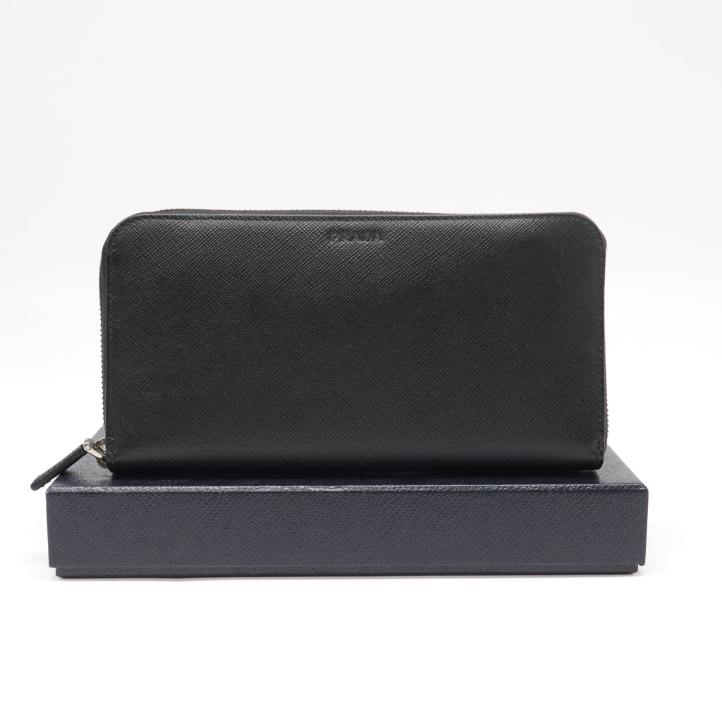 Prada Saffiano Leather Zip-Around Long Wallet W22320