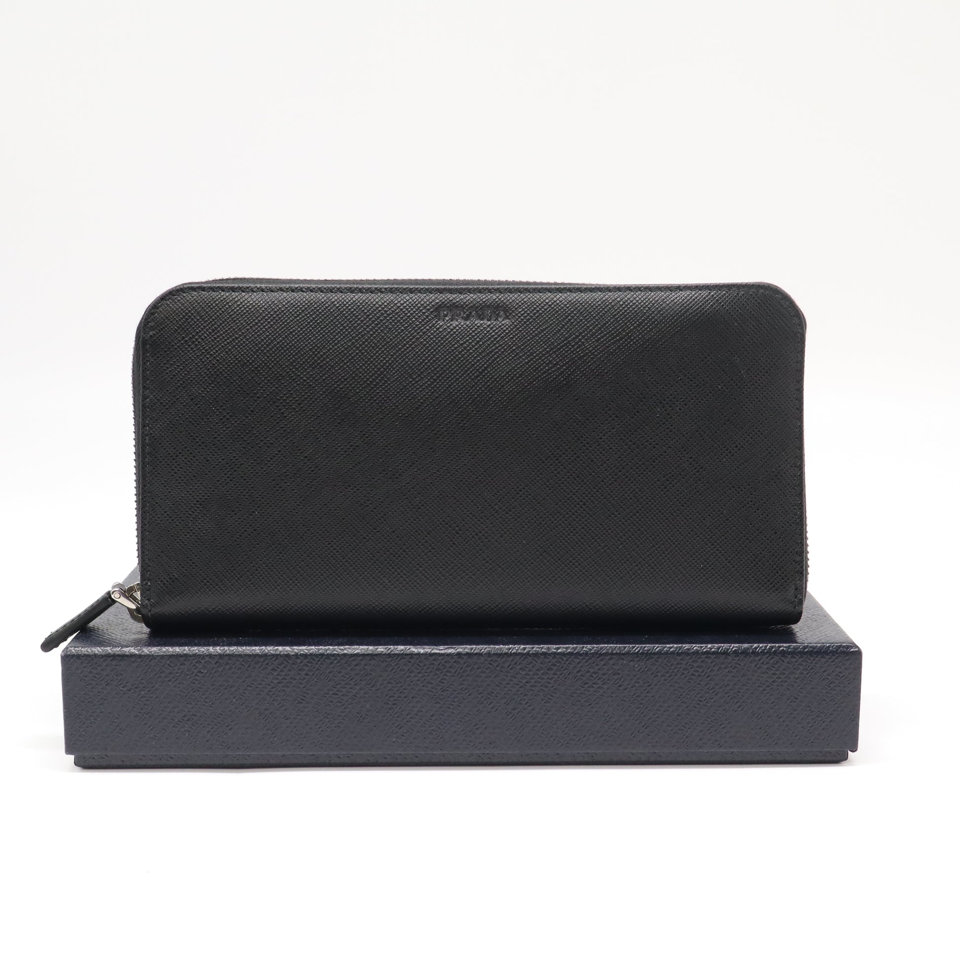 Prada Saffiano Leather Zip-Around Long Wallet W22320