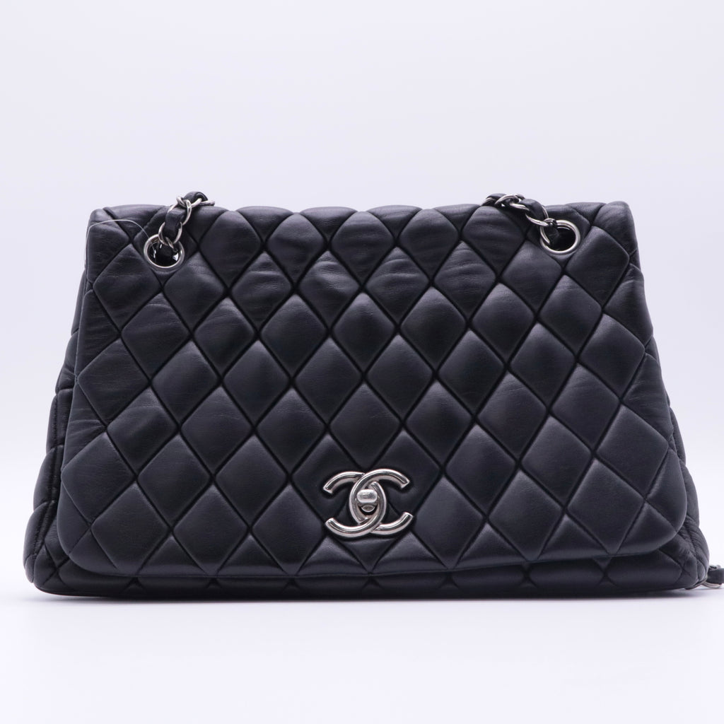 New Bubble Flap Bag Quilted Lambskin Small twins