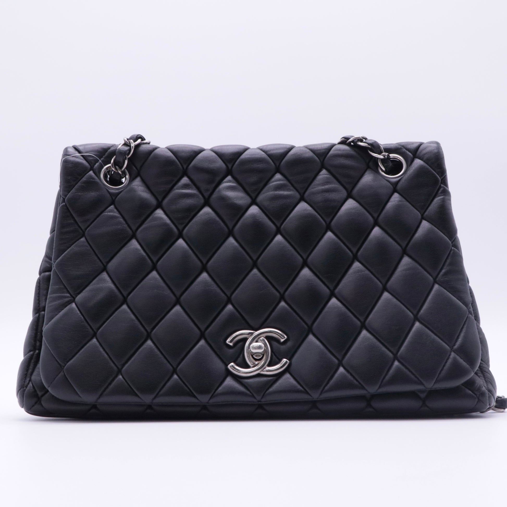 New Bubble Flap Bag Quilted Lambskin Small twins