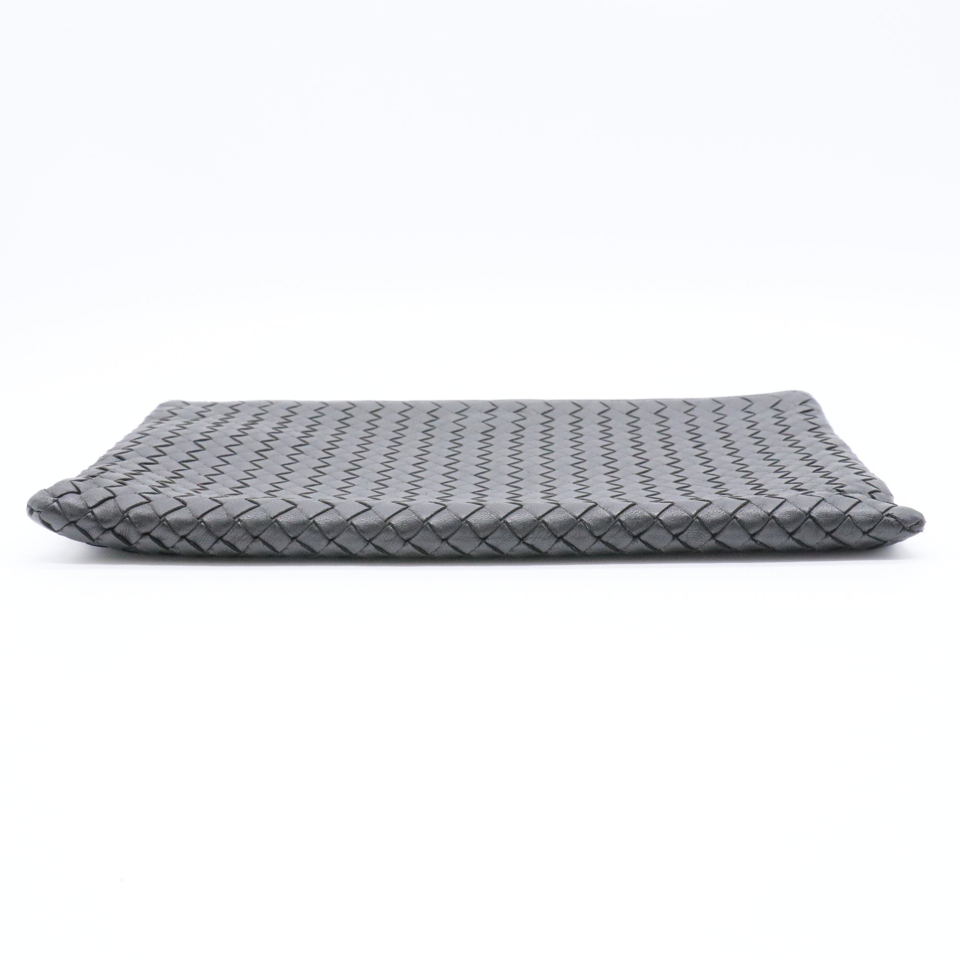 Nappa Intrecciato Zip Pouch Black Gisel