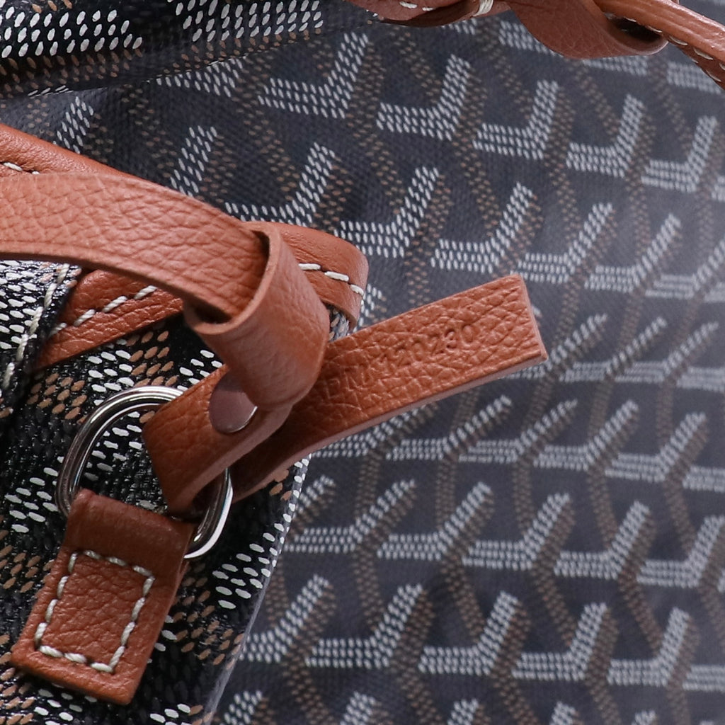 Goyard Black Chevron Print Coated Canvas St. Louis PM Tote Bag Twins LDJ3310