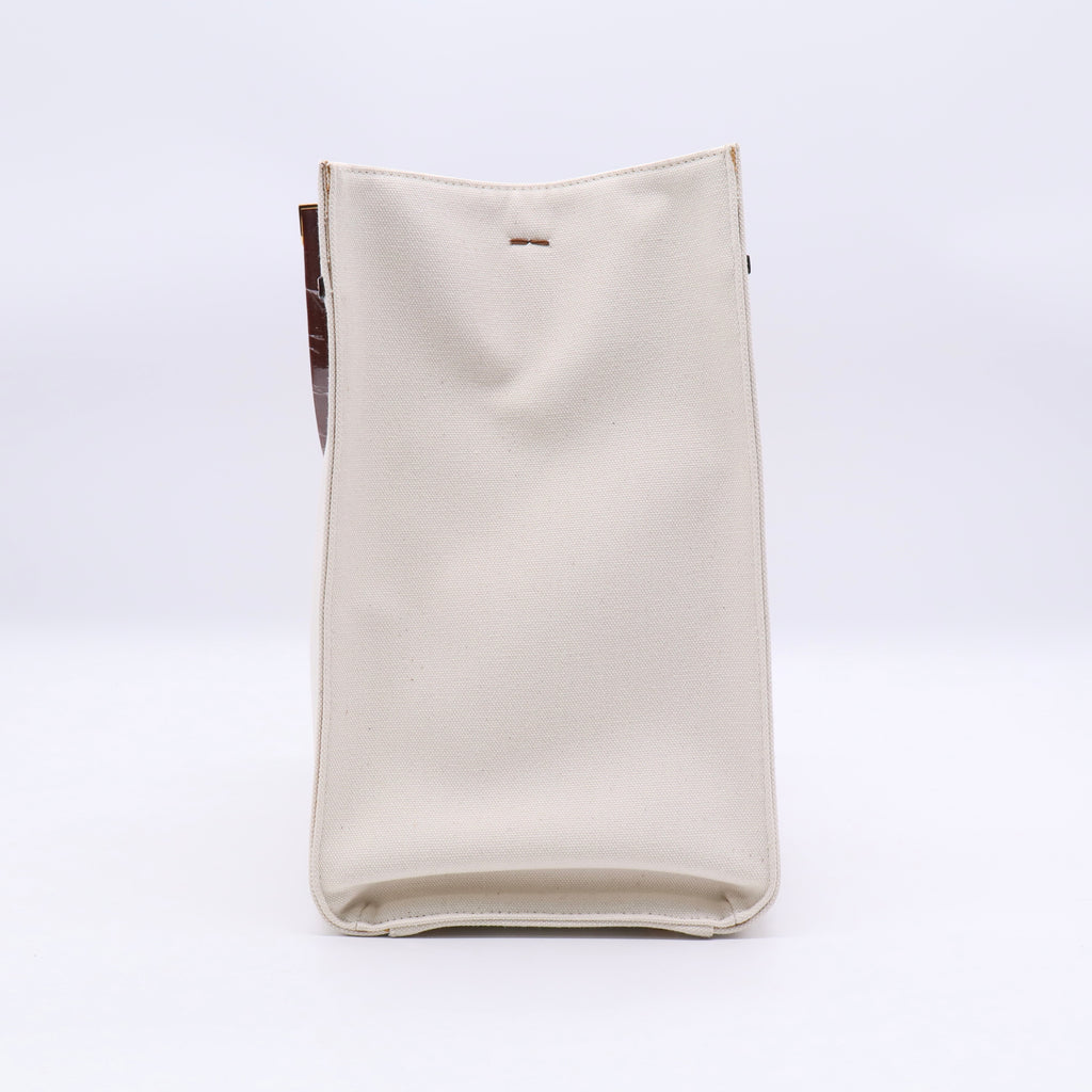 Canvas Grezzo Ghianda Vitello King Logo Embroidered Sunshine Shopper Tote Twins LDJ3312