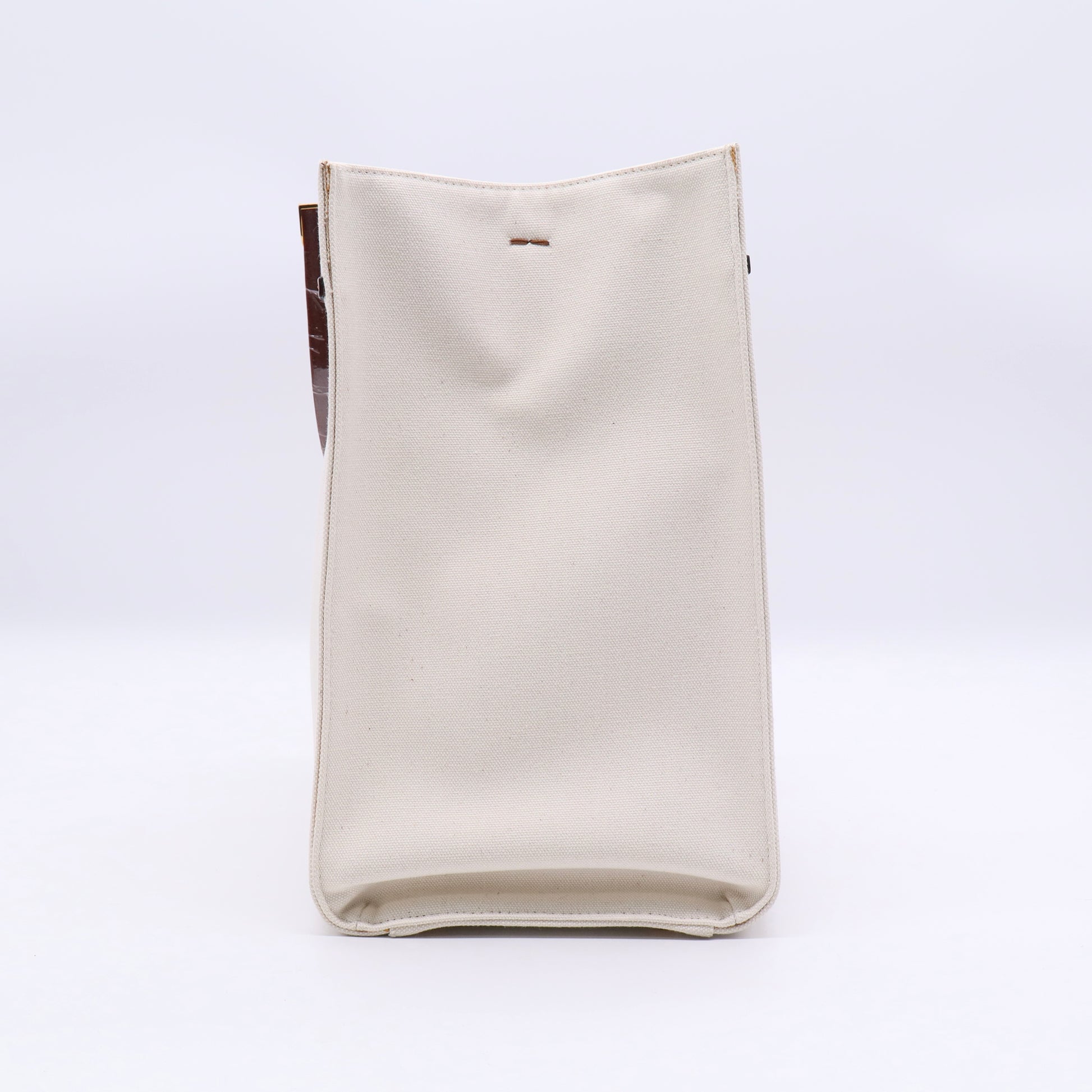 Canvas Grezzo Ghianda Vitello King Logo Embroidered Sunshine Shopper Tote Twins LDJ3312
