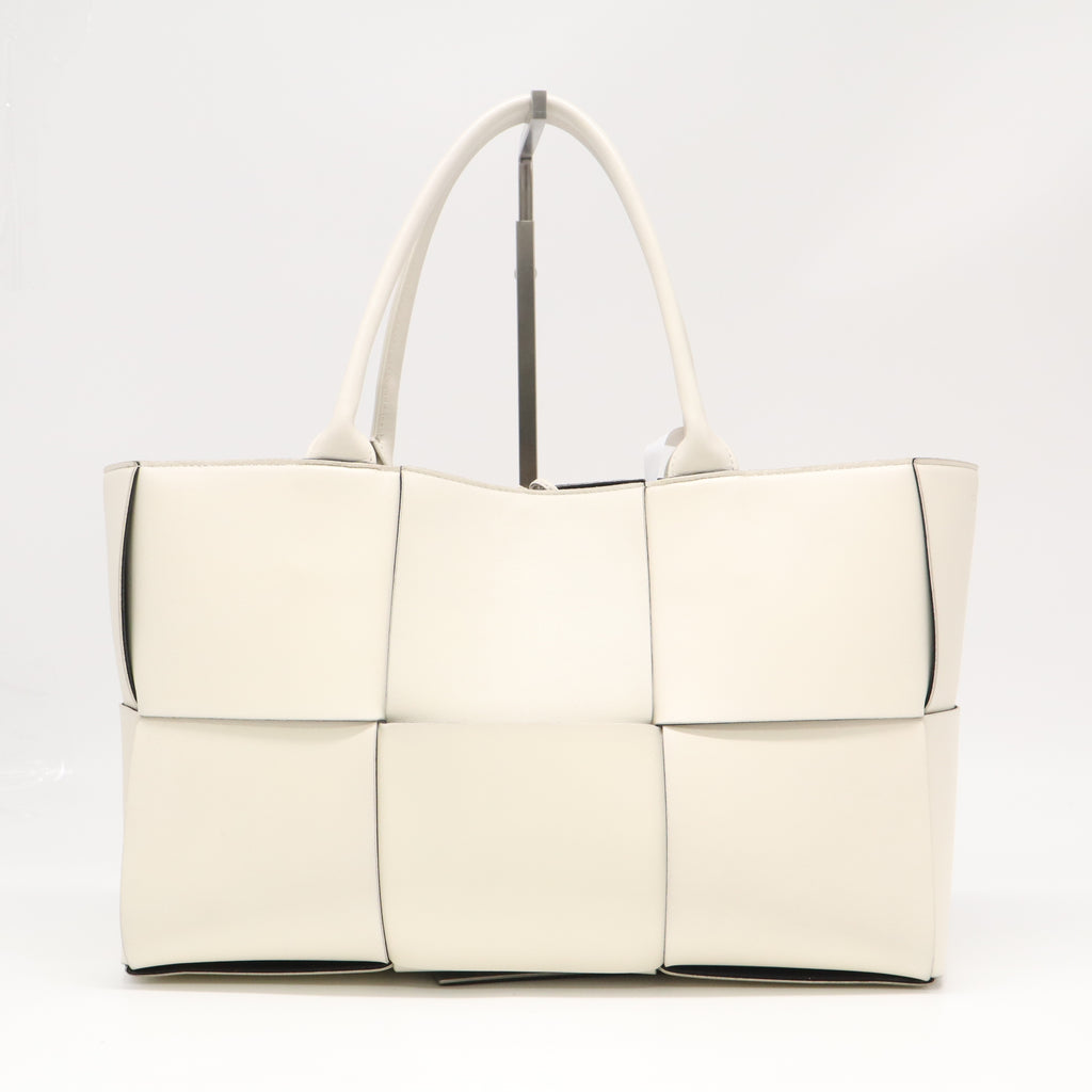 Bottega Veneta Grained Calfskin Maxi Intrecciato Small Arco Tote Bag B22932
