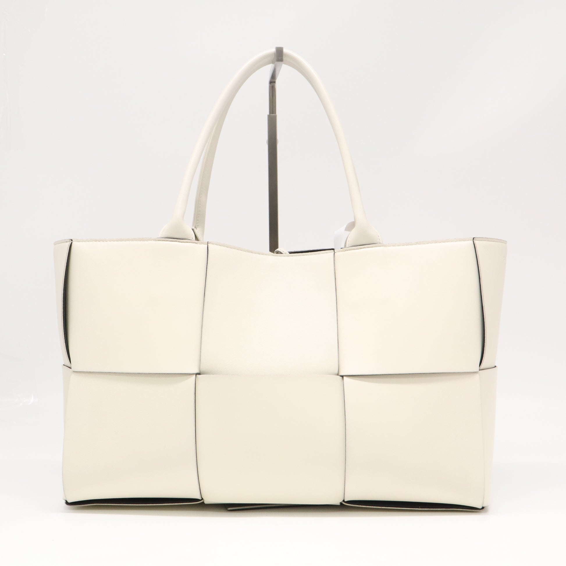 Bottega Veneta Grained Calfskin Maxi Intrecciato Small Arco Tote Bag B22932