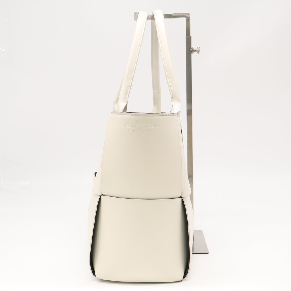 Bottega Veneta Grained Calfskin Maxi Intrecciato Small Arco Tote Bag B22932