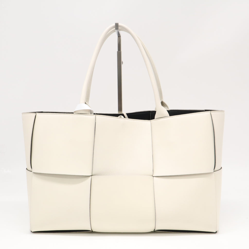 Bottega Veneta Grained Calfskin Maxi Intrecciato Small Arco Tote Bag B22932