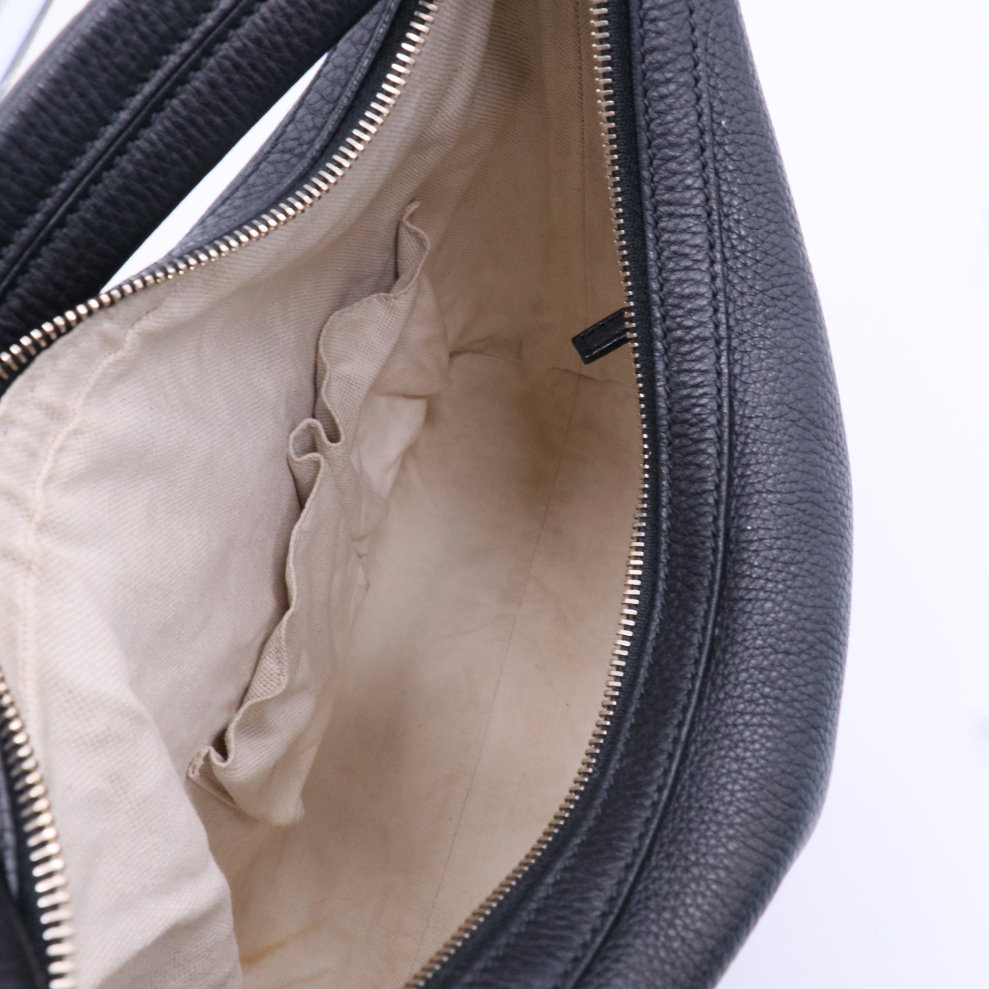 Black Leather Interlocking G Hobo Twins LDJ3304