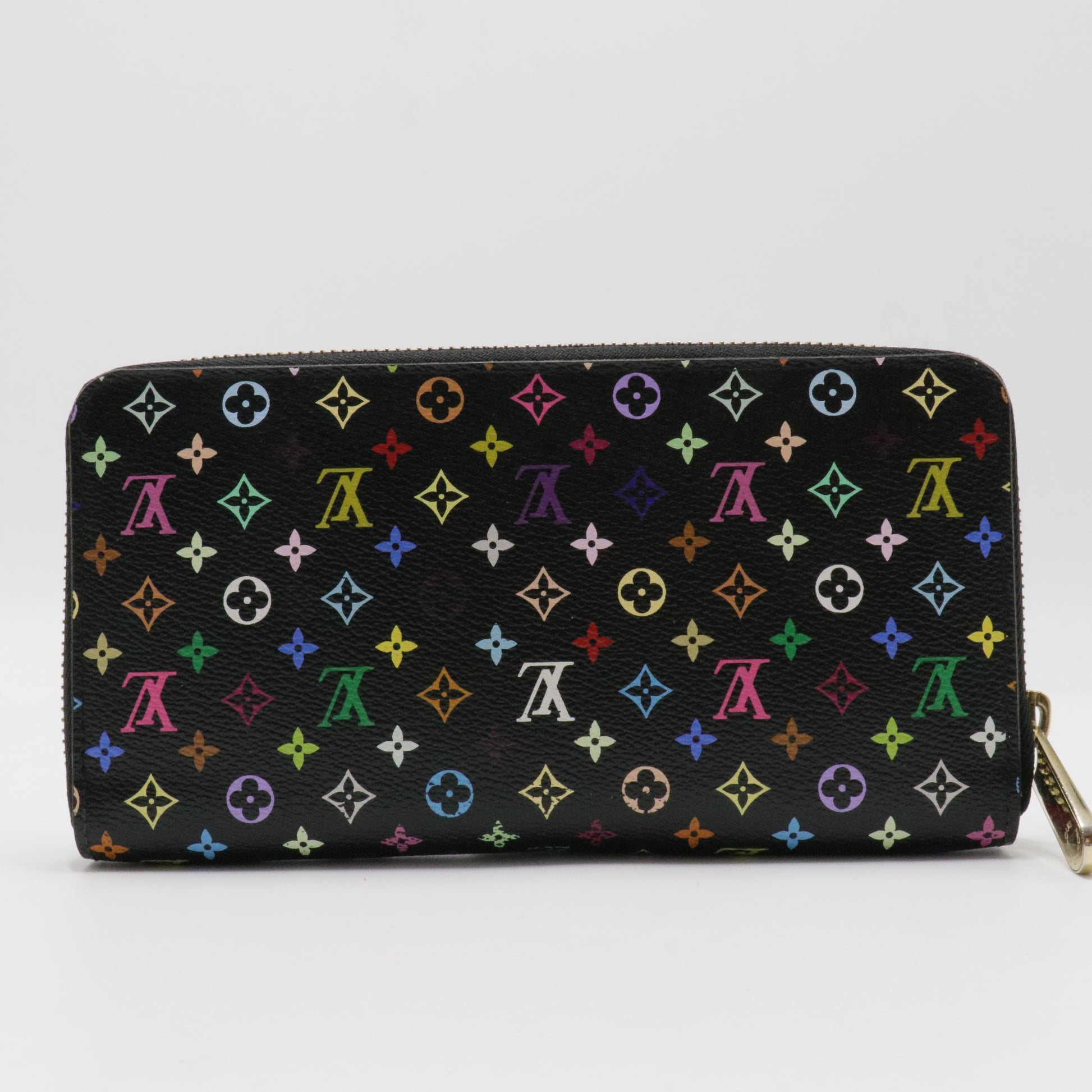 Multicolore Monogram Pattern Coated Canvas Zippy Wallet