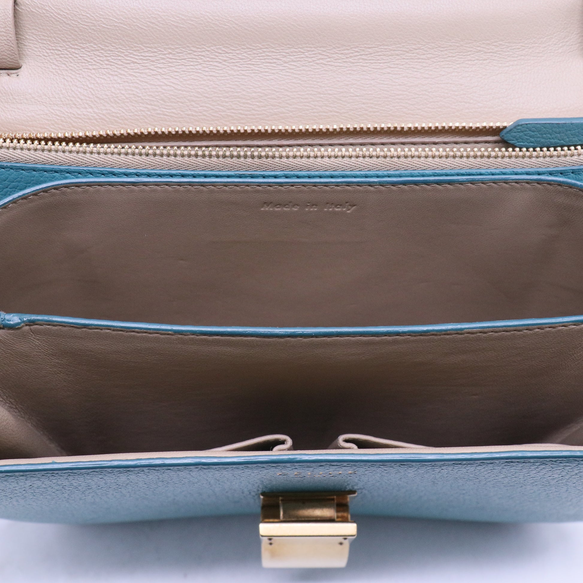 Goatskin Medium Classic Box Flap Bag Antarctic B20758