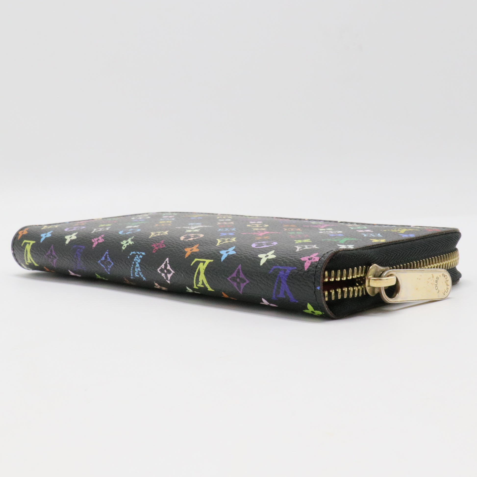 Multicolore Monogram Pattern Coated Canvas Zippy Wallet