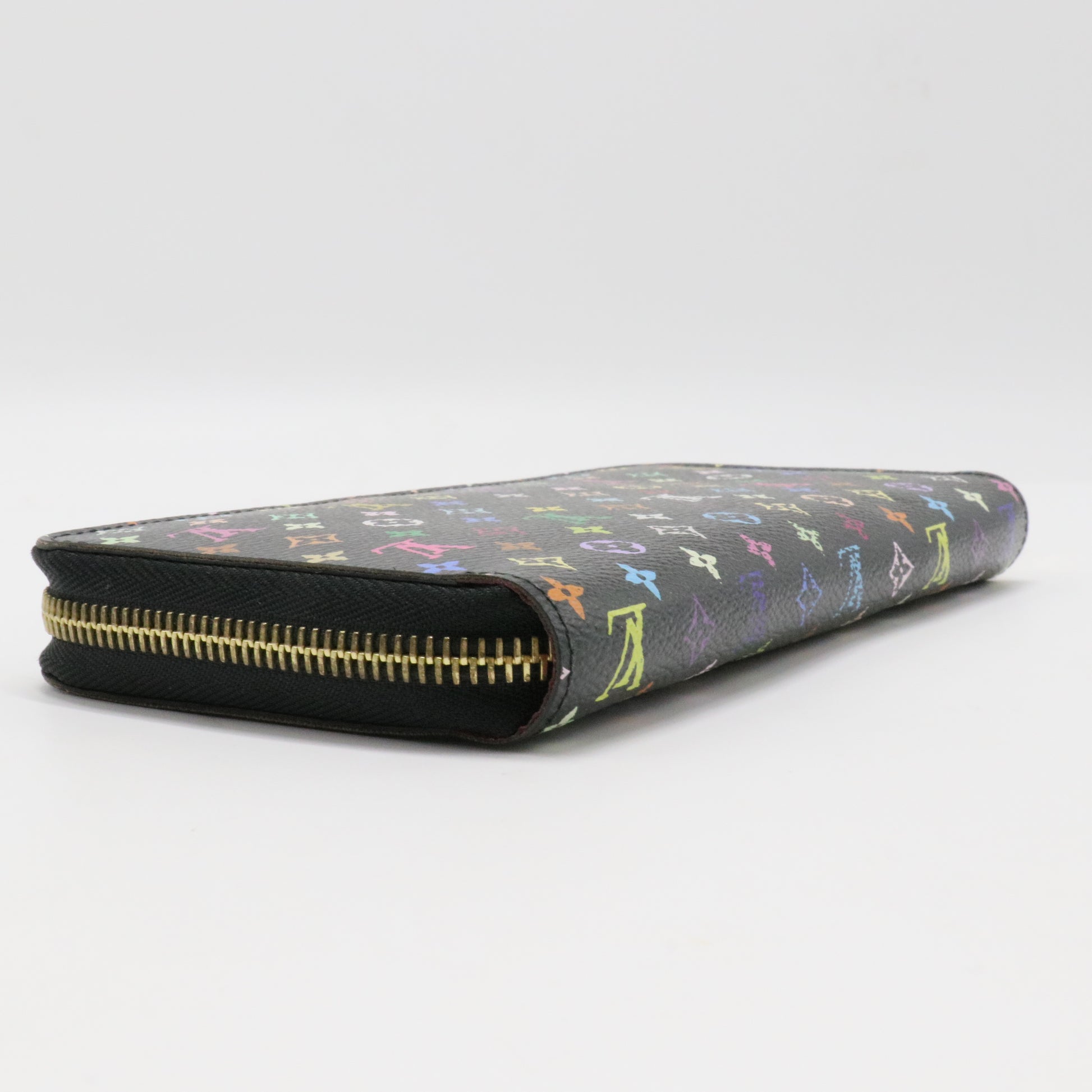 Multicolore Monogram Pattern Coated Canvas Zippy Wallet