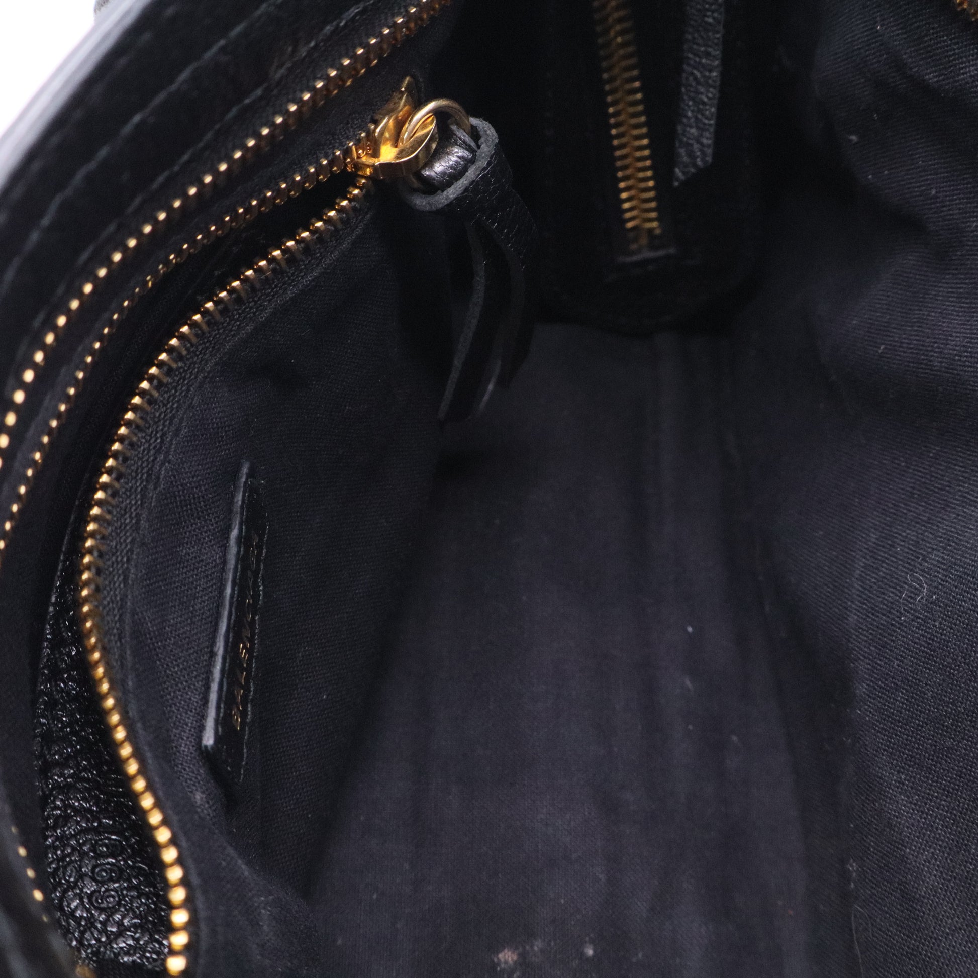 Black Leather Mini Metallic Edge Classic City Bag Twins LDJ3292