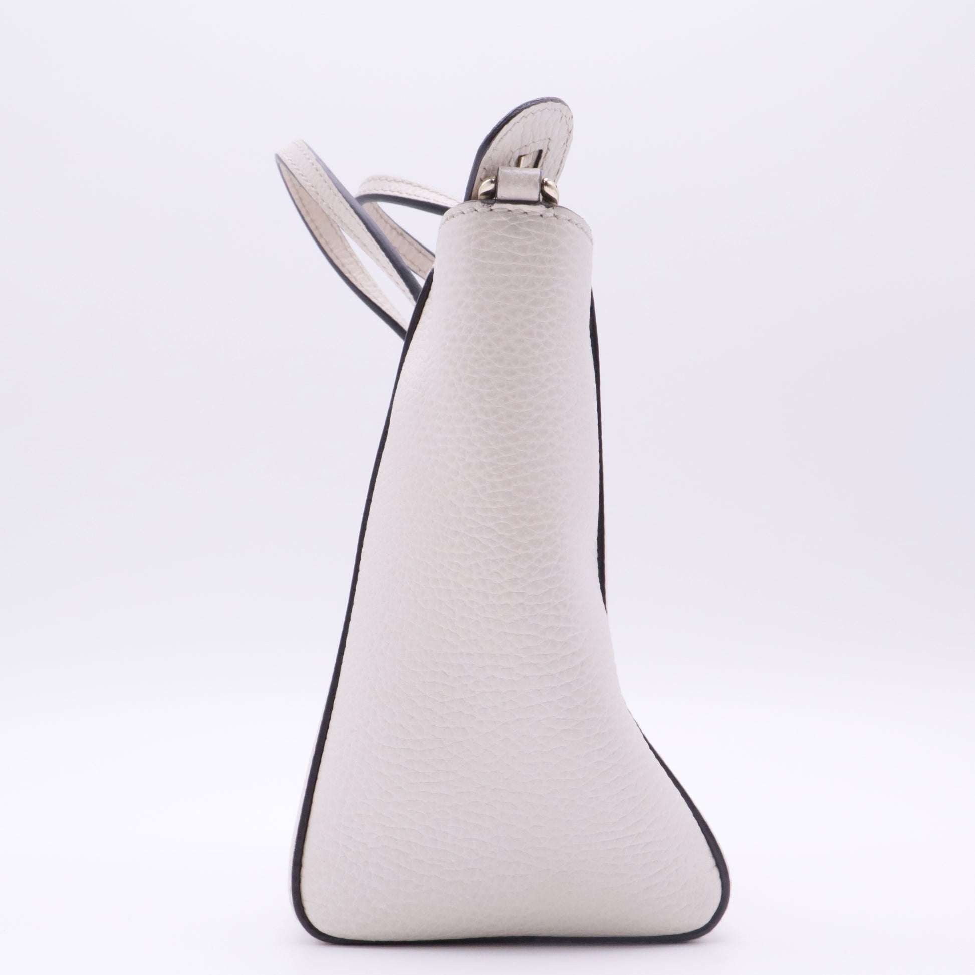 White Mini Swing Satchel twins